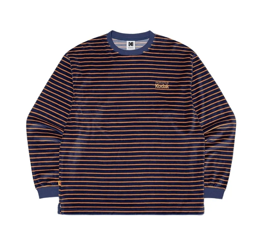 KODAK  |Stripes Unisex Street Style Long Sleeves Cotton