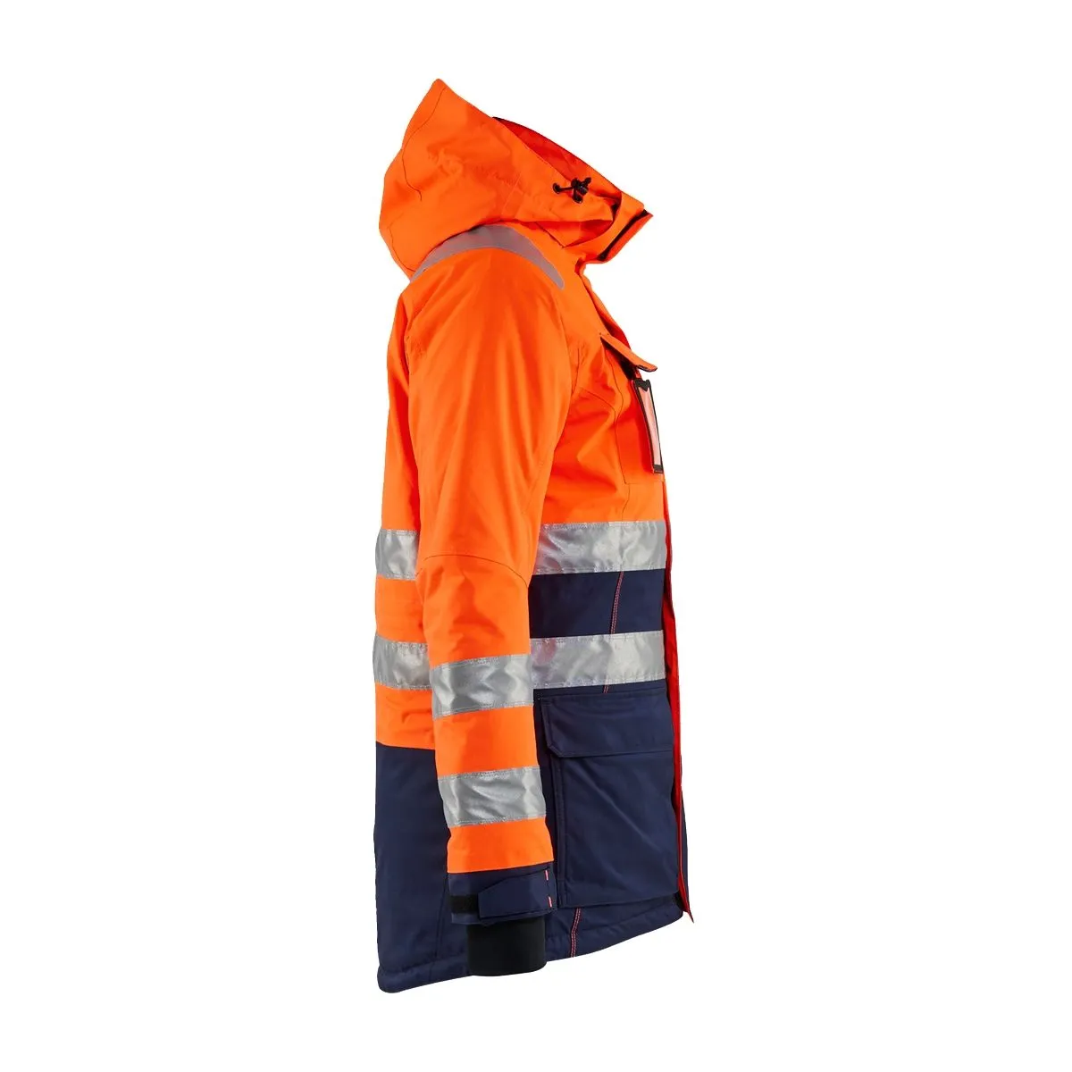 Ladies High Vis Winter Parka 4472 High Vis Geel/Marineblauw - Blåkl&