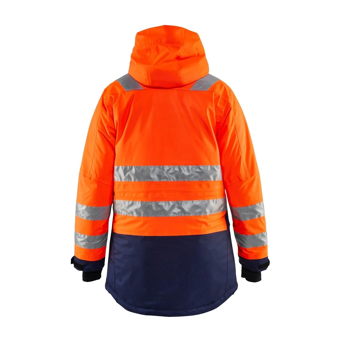 Ladies High Vis Winter Parka 4472 High Vis Geel/Marineblauw - Blåkl&