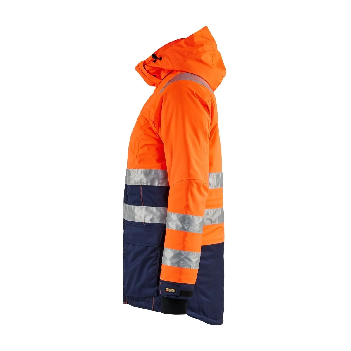 Ladies High Vis Winter Parka 4472 High Vis Geel/Marineblauw - Blåkl&