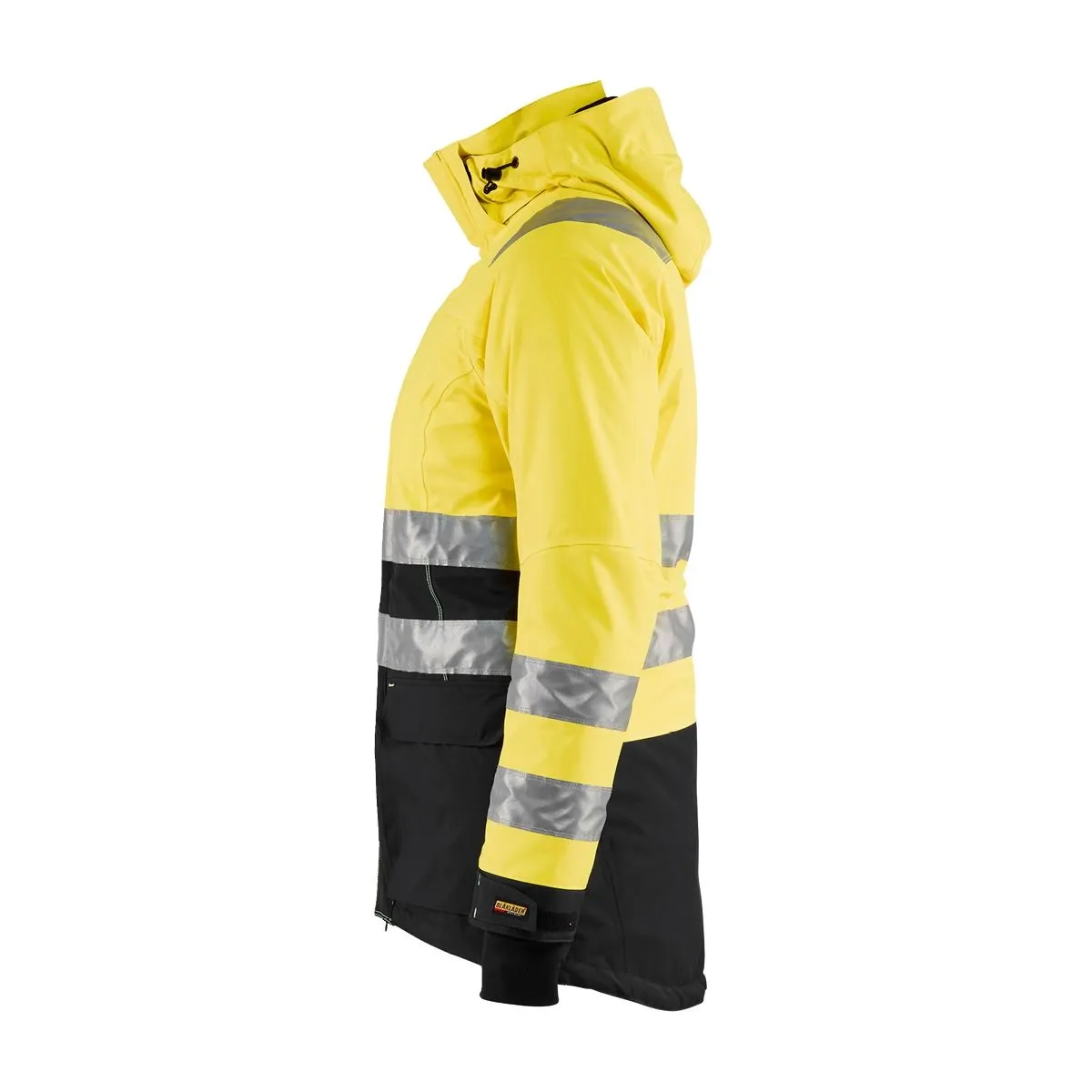 Ladies High Vis Winter Parka 4472 High Vis Geel/Marineblauw - Blåkl&