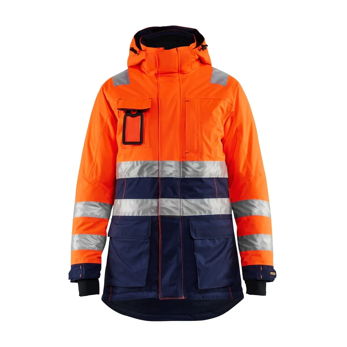 Ladies High Vis Winter Parka 4472 High Vis Geel/Marineblauw - Blåkl&