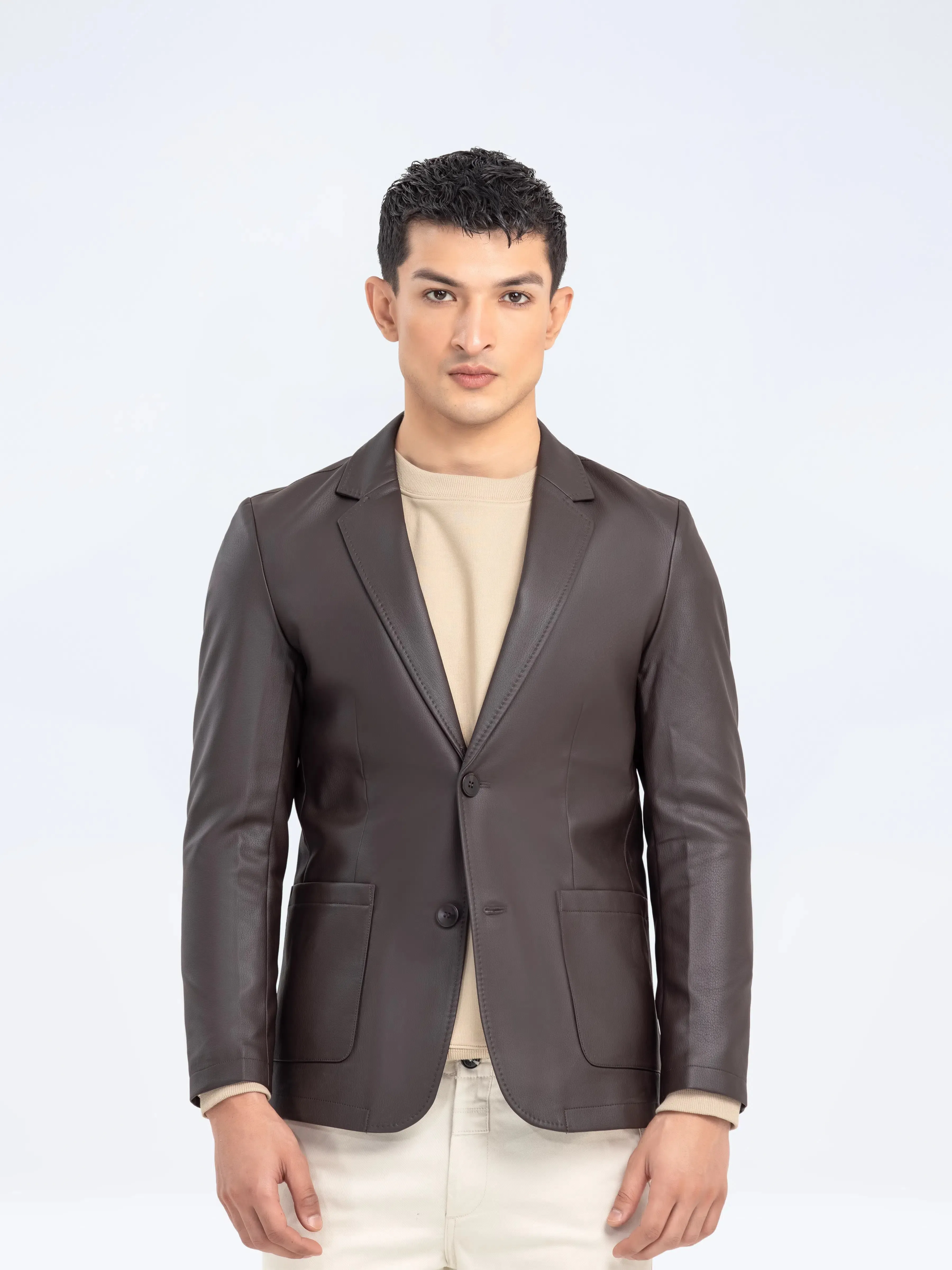 Leatherite Blazer - FMTB24-025