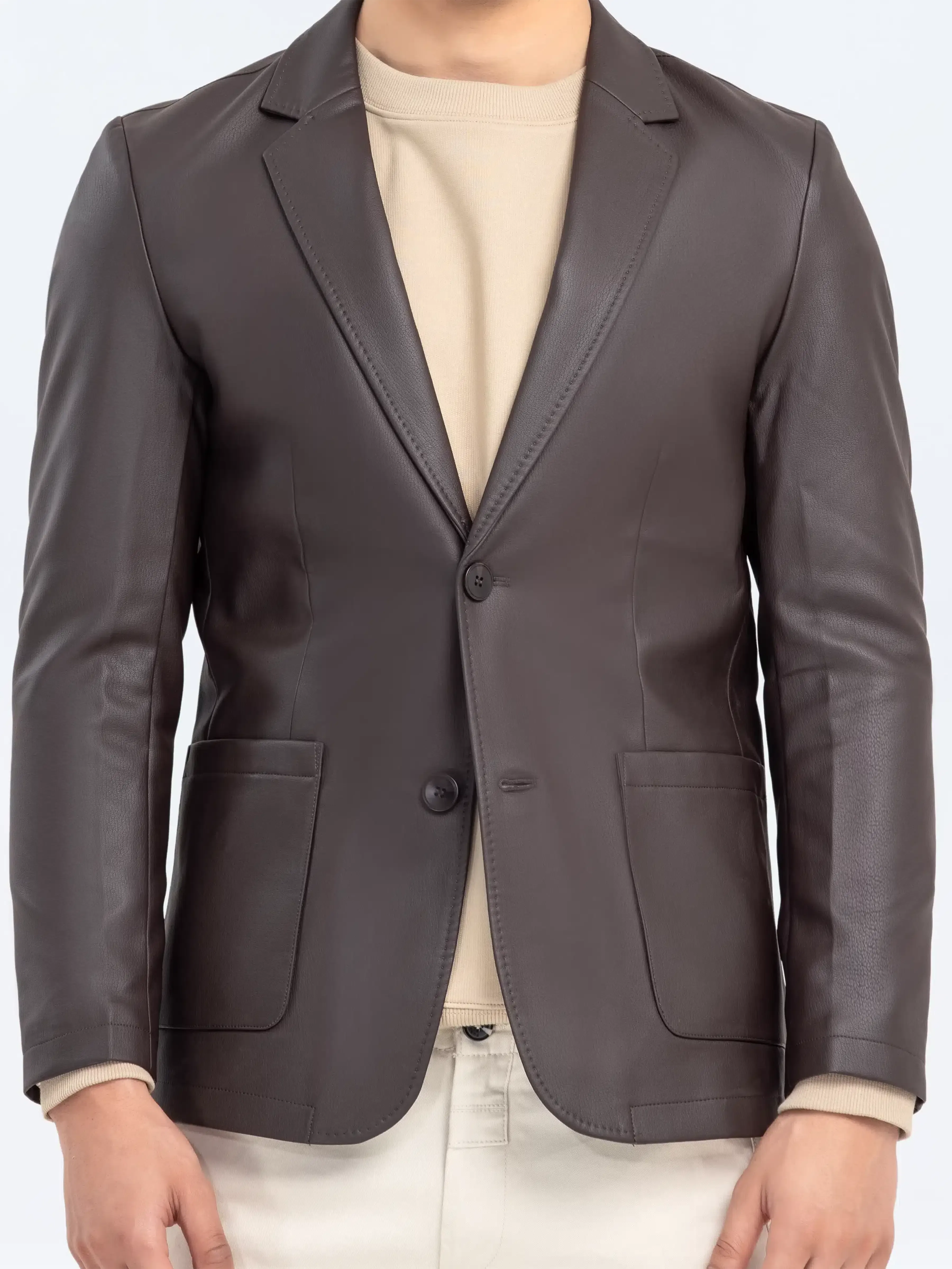 Leatherite Blazer - FMTB24-025