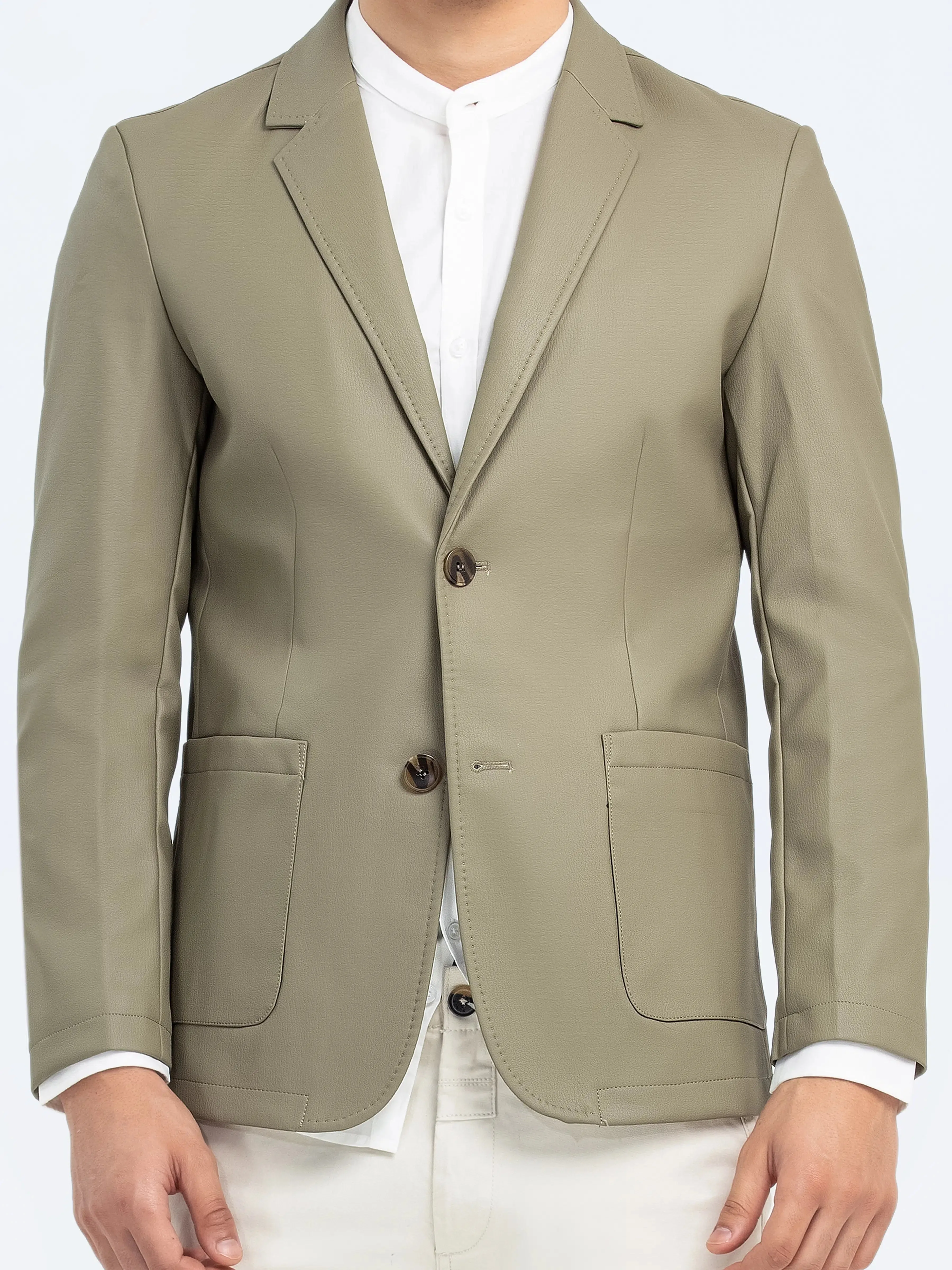 Leatherite Blazer - FMTB24-027