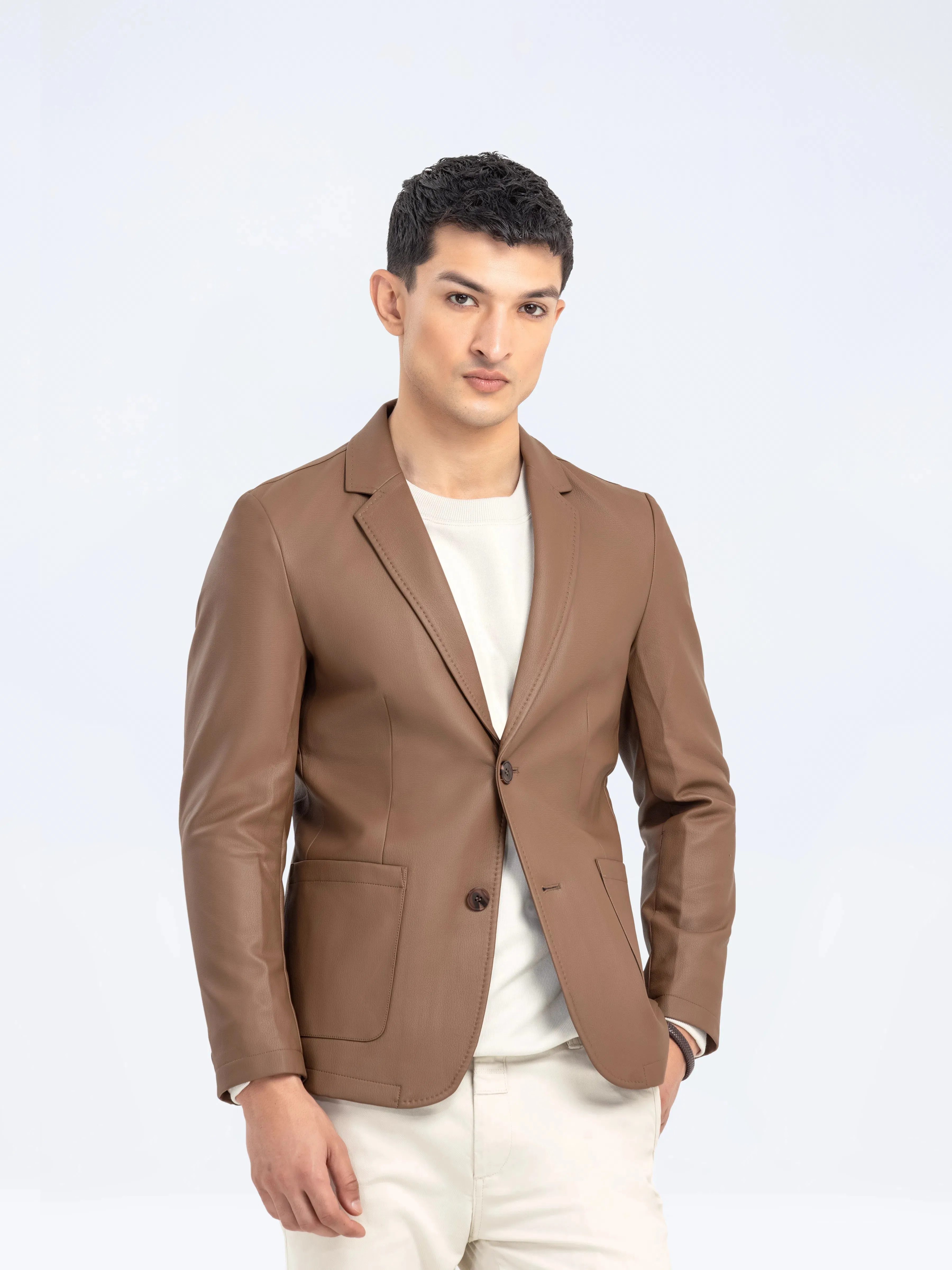 Leatherite Blazer - FMTB24-028