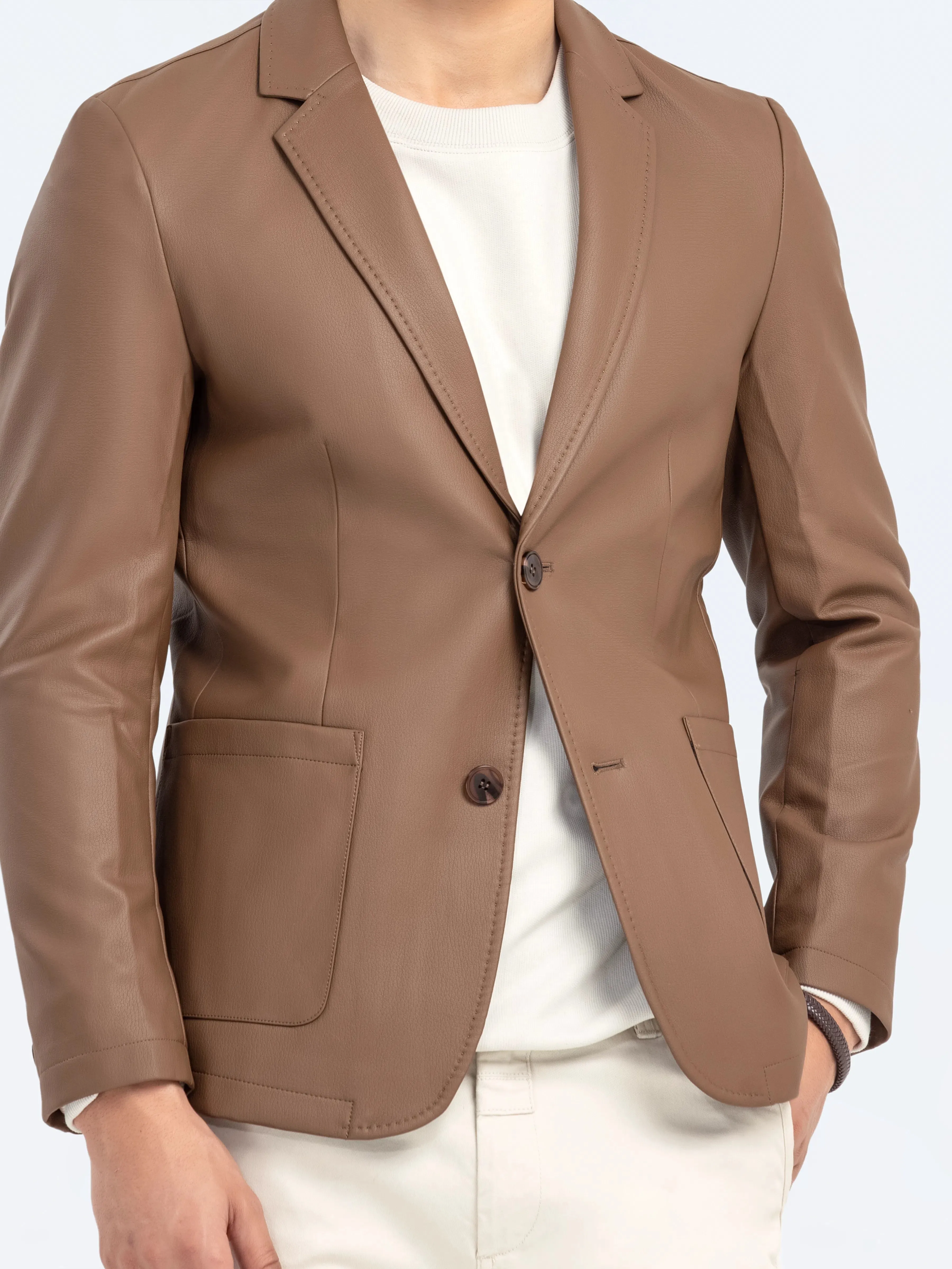 Leatherite Blazer - FMTB24-028