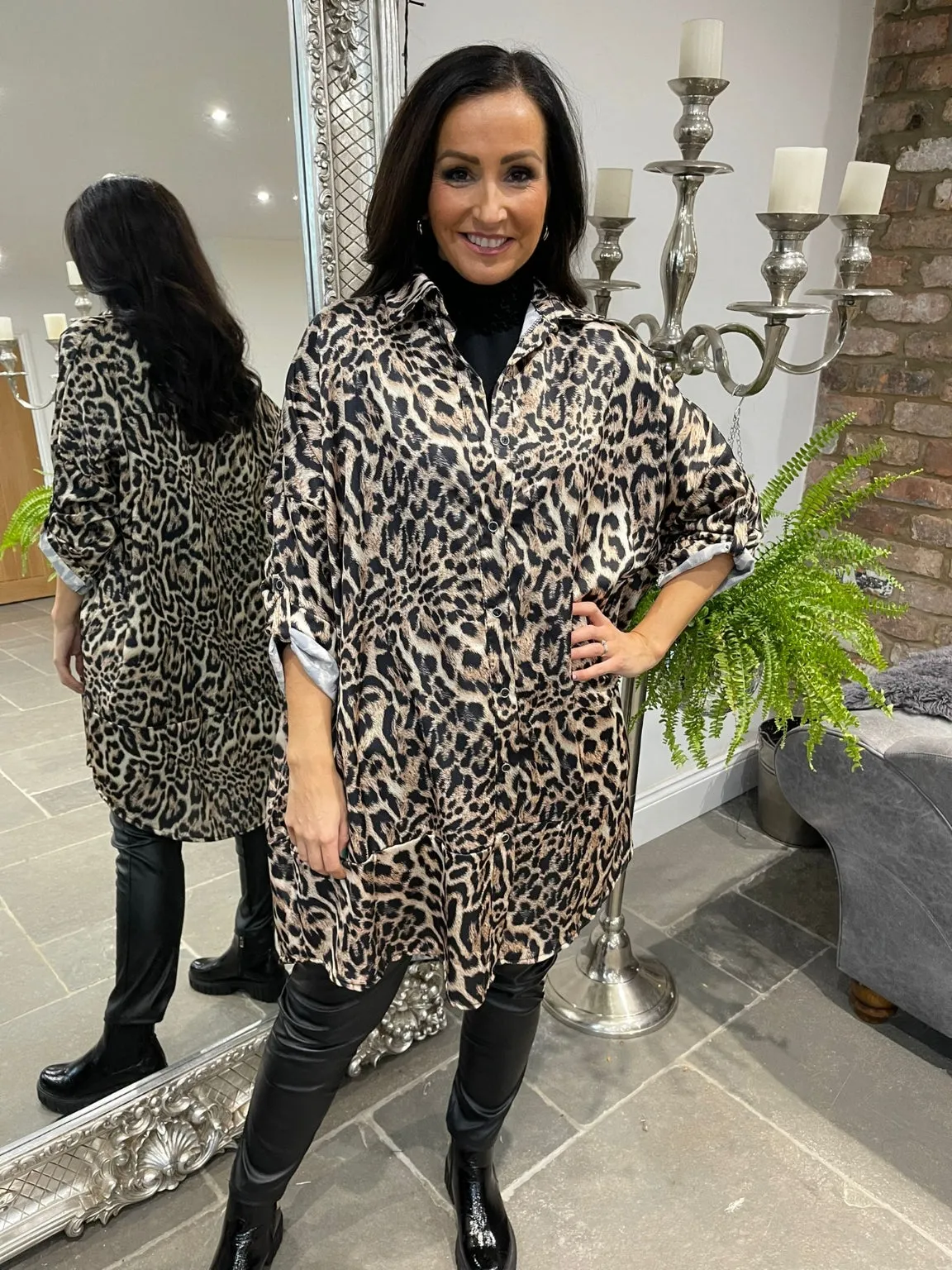 Leopard Shirt Dress Ryann