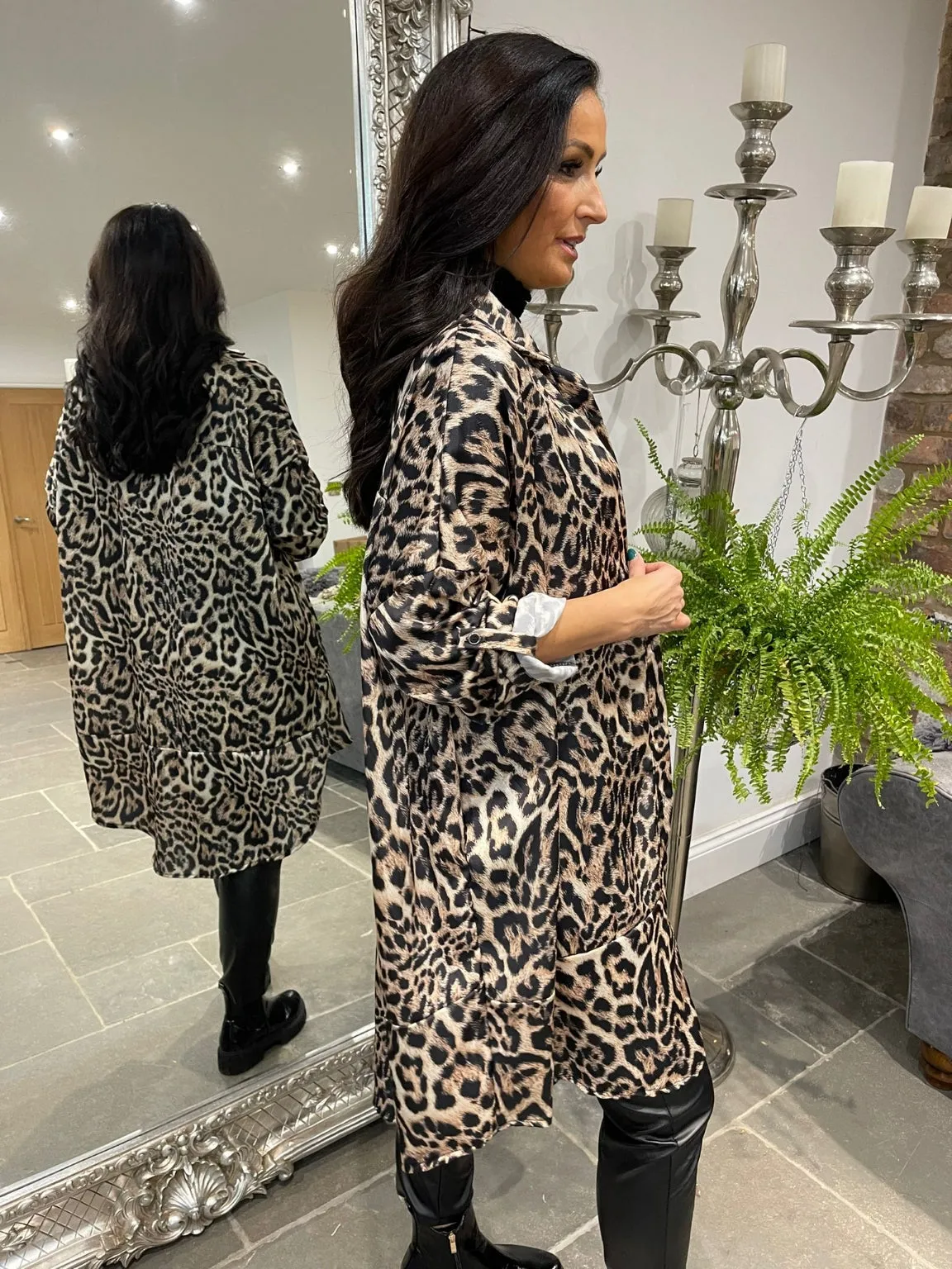 Leopard Shirt Dress Ryann