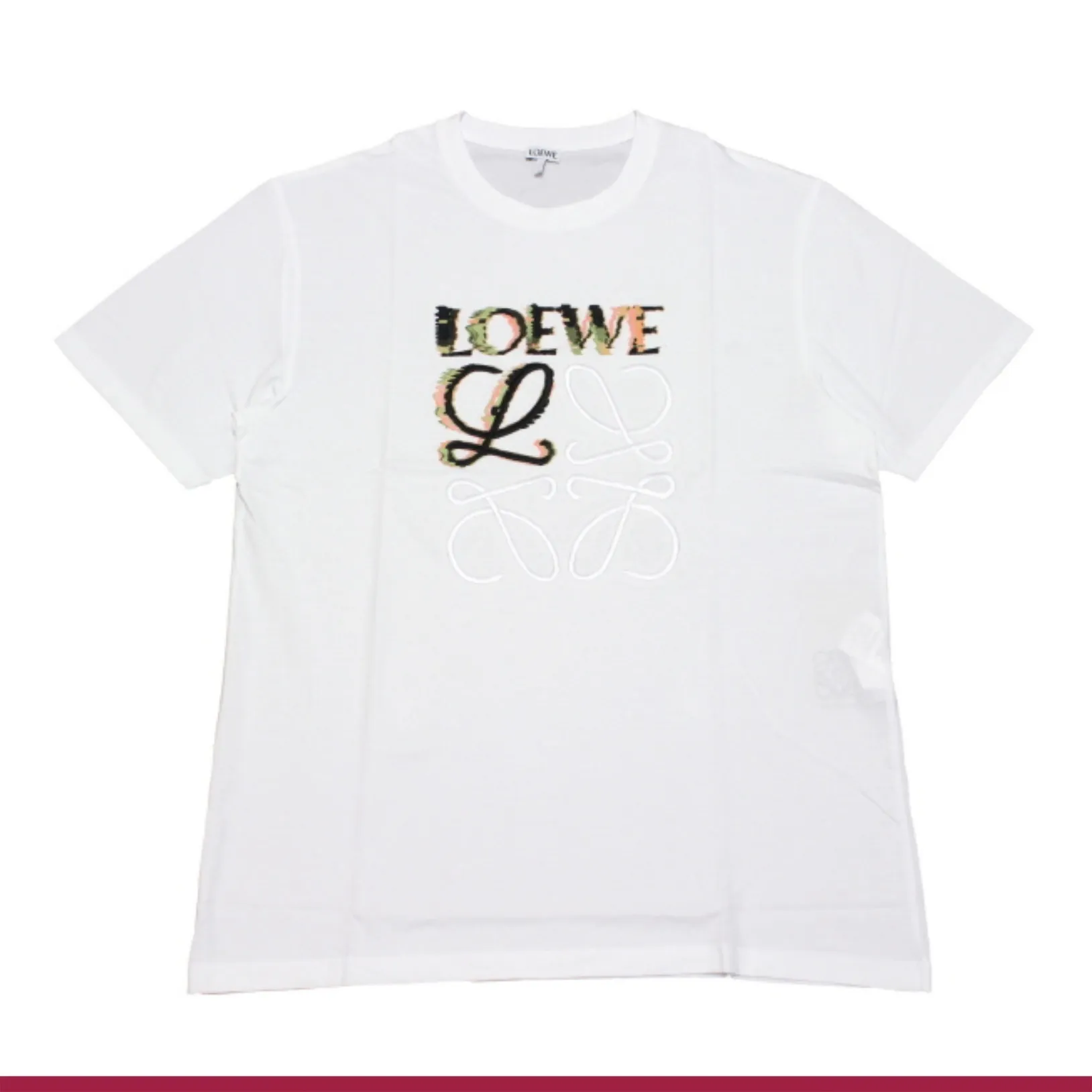 LOEWE  |Crew Neck Pullovers Unisex Plain Cotton Short Sleeves Bridal