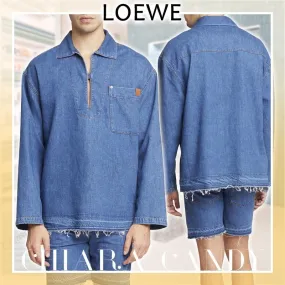 LOEWE  |Street Style Long Sleeves Plain Cotton Long Sleeve T-shirt