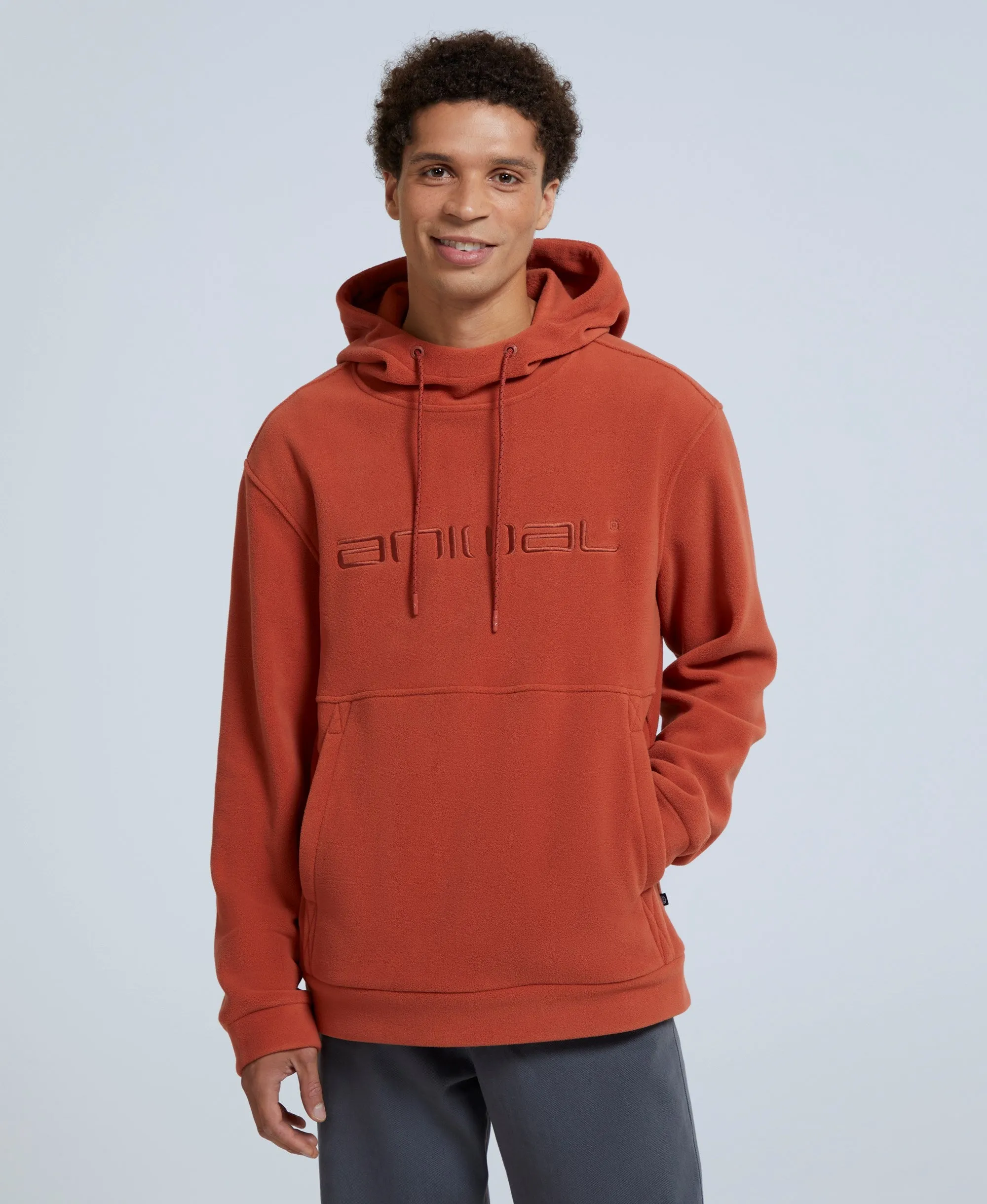 Louis Mens Fleece Hoodie - Orange