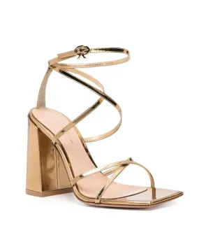 Ludovica Metallic Sandal in Mekong