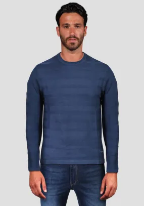 Maglia giro Collo elastico in Viscosa - Jeans