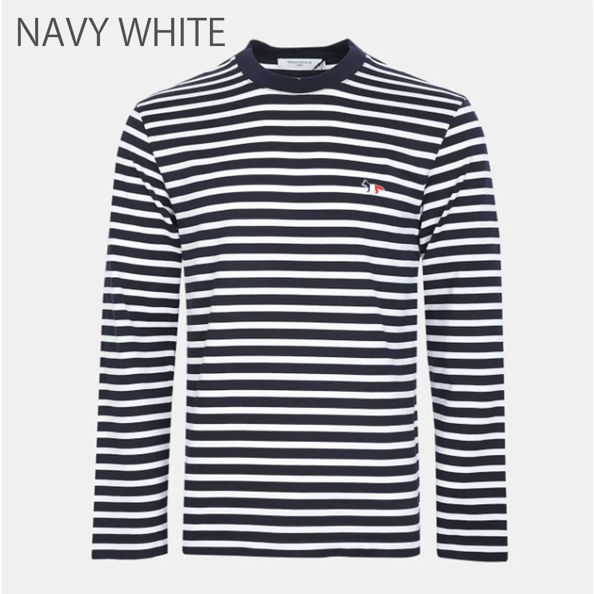 MAISON KITSUNE  |Stripes Unisex Street Style Long Sleeves Cotton