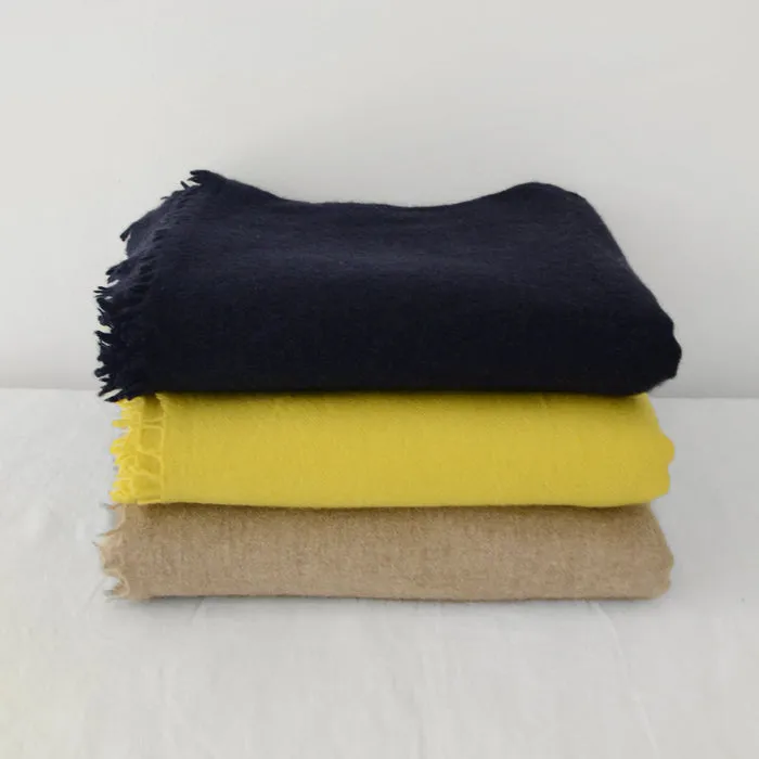 Makié Woman Felted Cashmere Scarf Yuzu Yellow