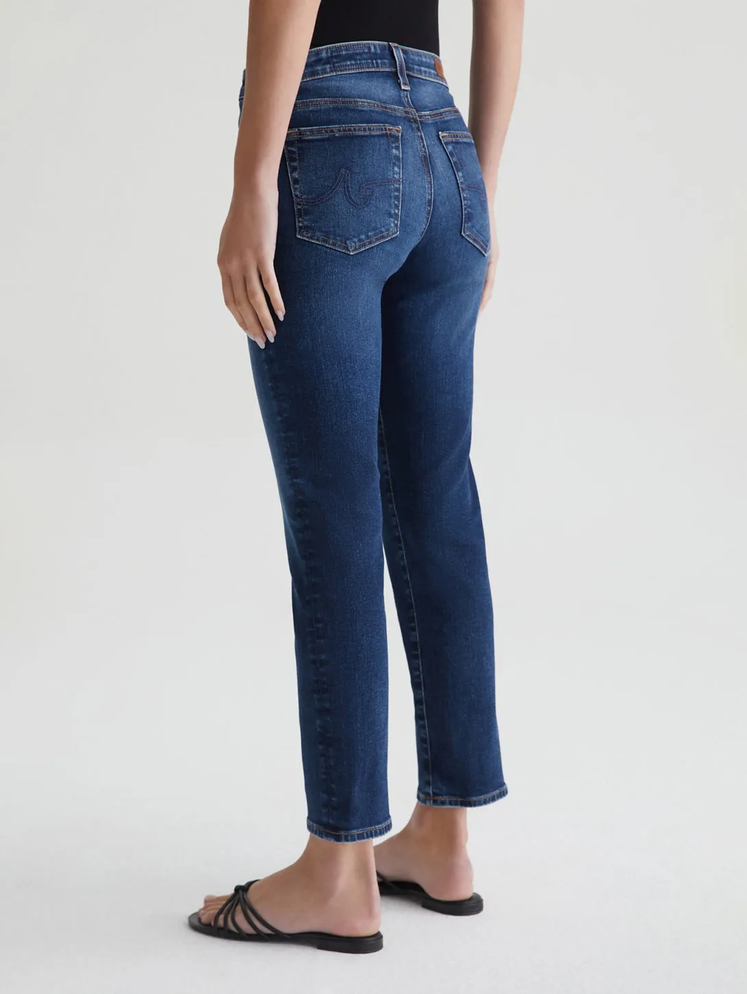 Mari High Rise Crop Straight Jean - Havana