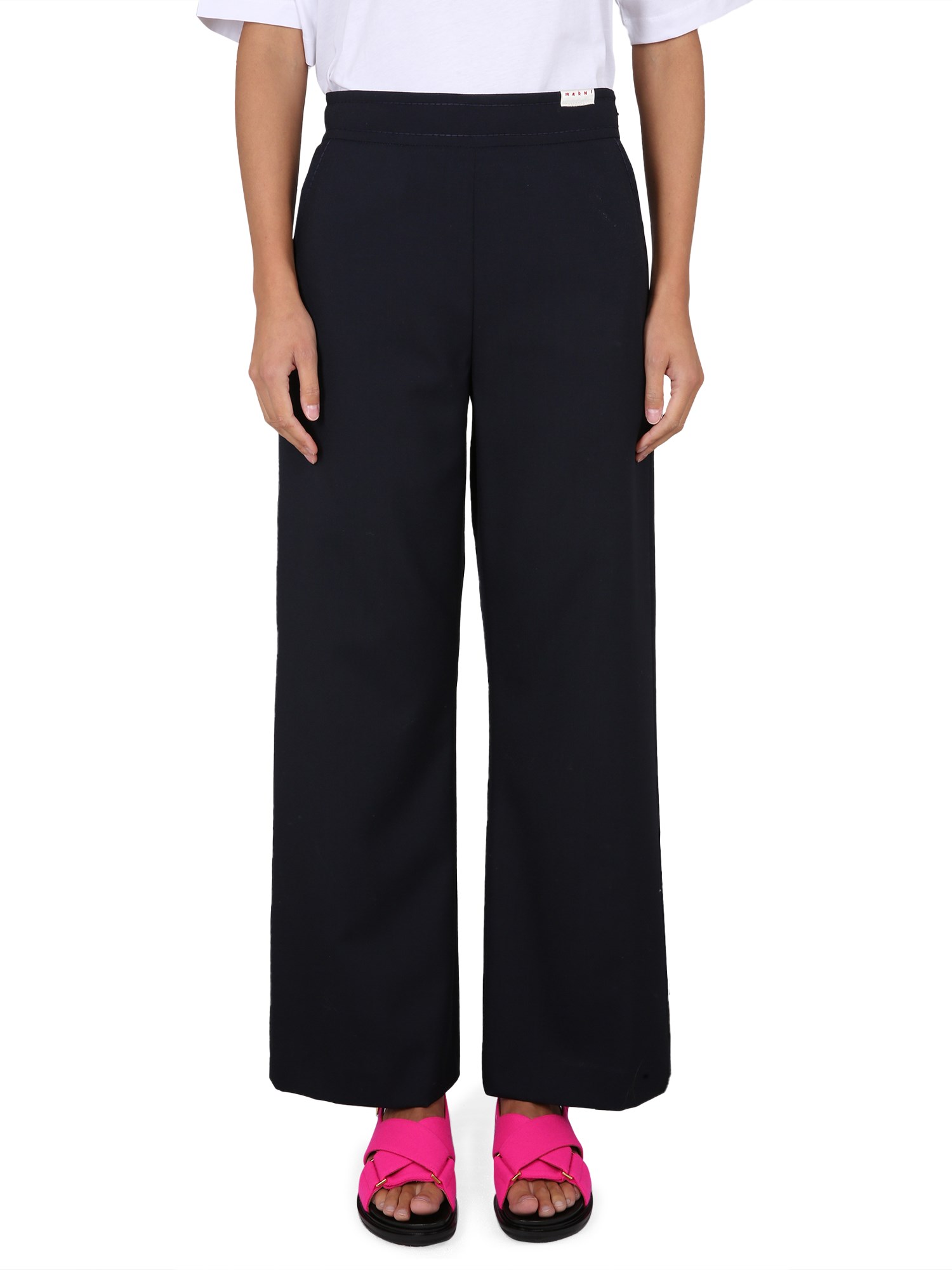 MARNI    COTTON FLARE PANTS