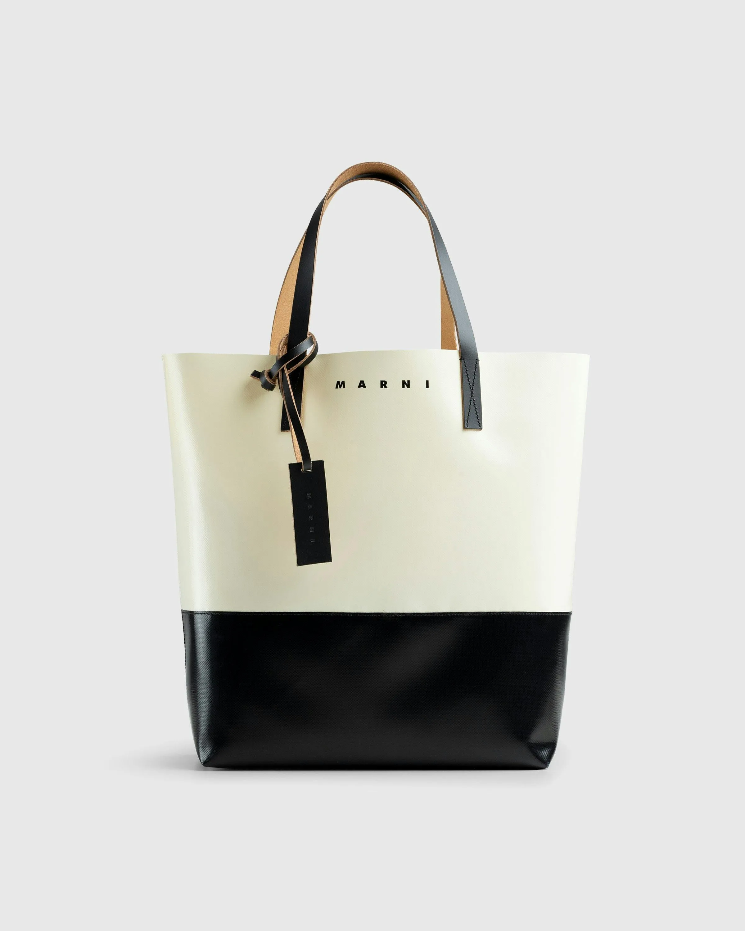 Marni – Tribeca Two-Tone Tote Bag White/Black | Highsnobiety Shop