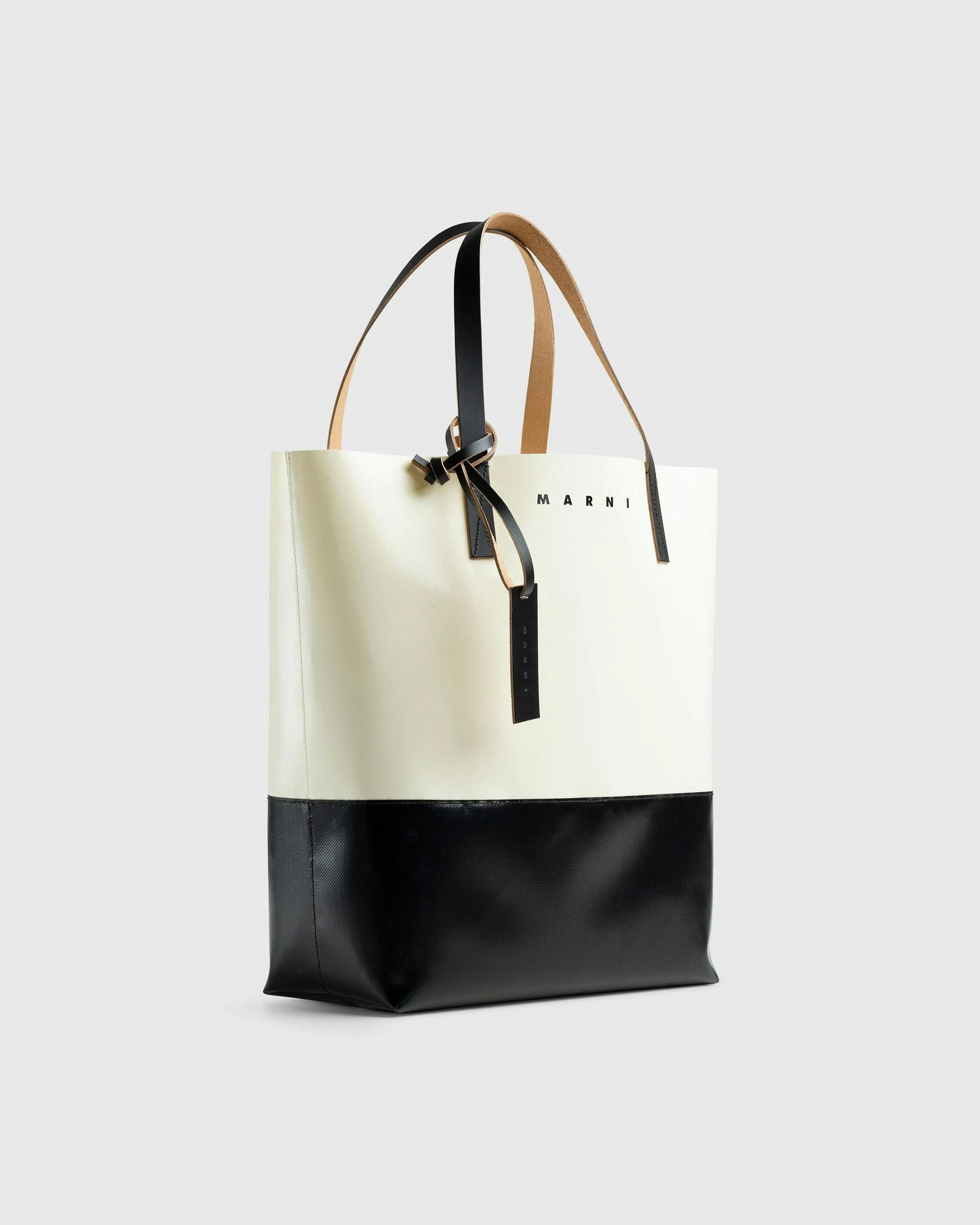 Marni – Tribeca Two-Tone Tote Bag White/Black | Highsnobiety Shop