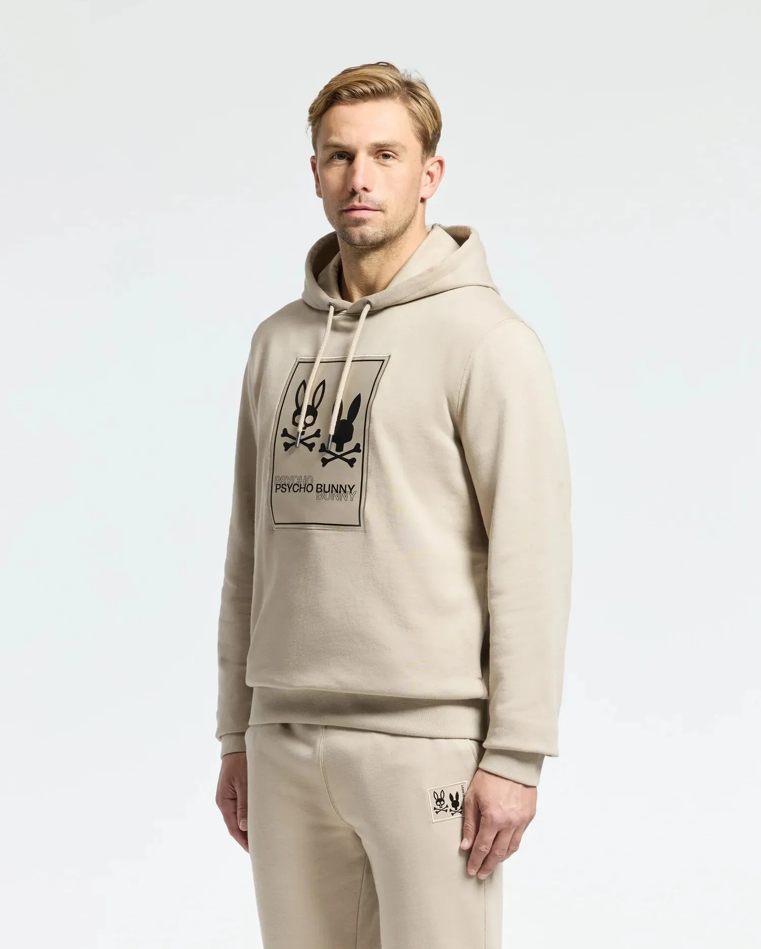 MENS MONROE TWILL PATCH FLEECE HOODIE - B6H926D200