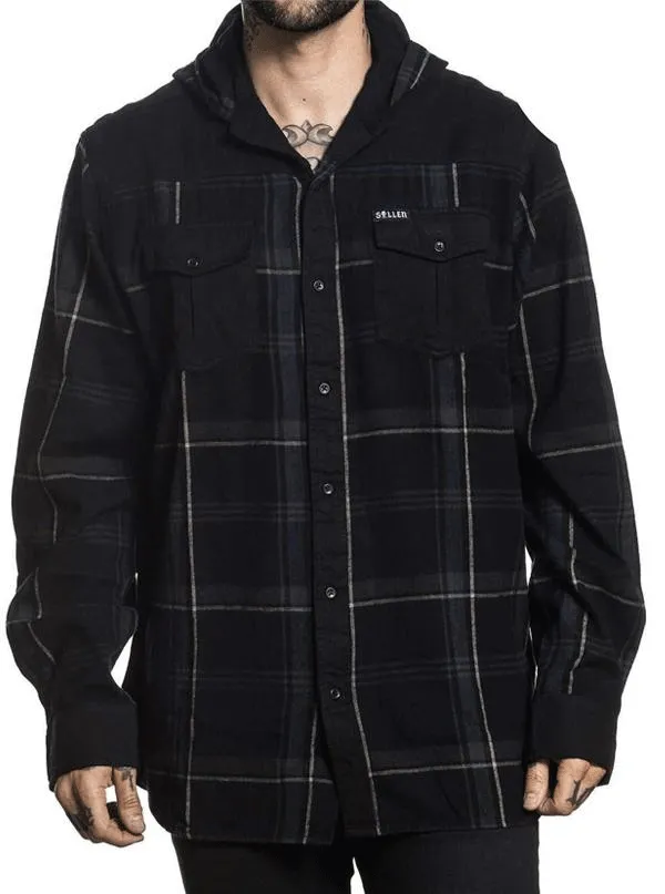 Men's Night Train Hooded Flannel