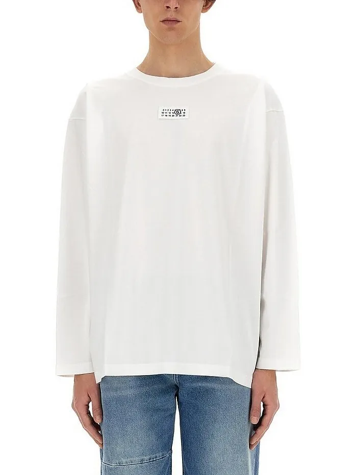 MM6 Maison Margiela  |Crew Neck Street Style Long Sleeves Plain Cotton