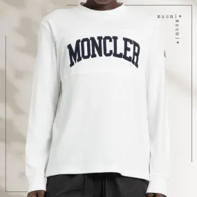 MONCLER  |Crew Neck Nylon Street Style Long Sleeves Cotton