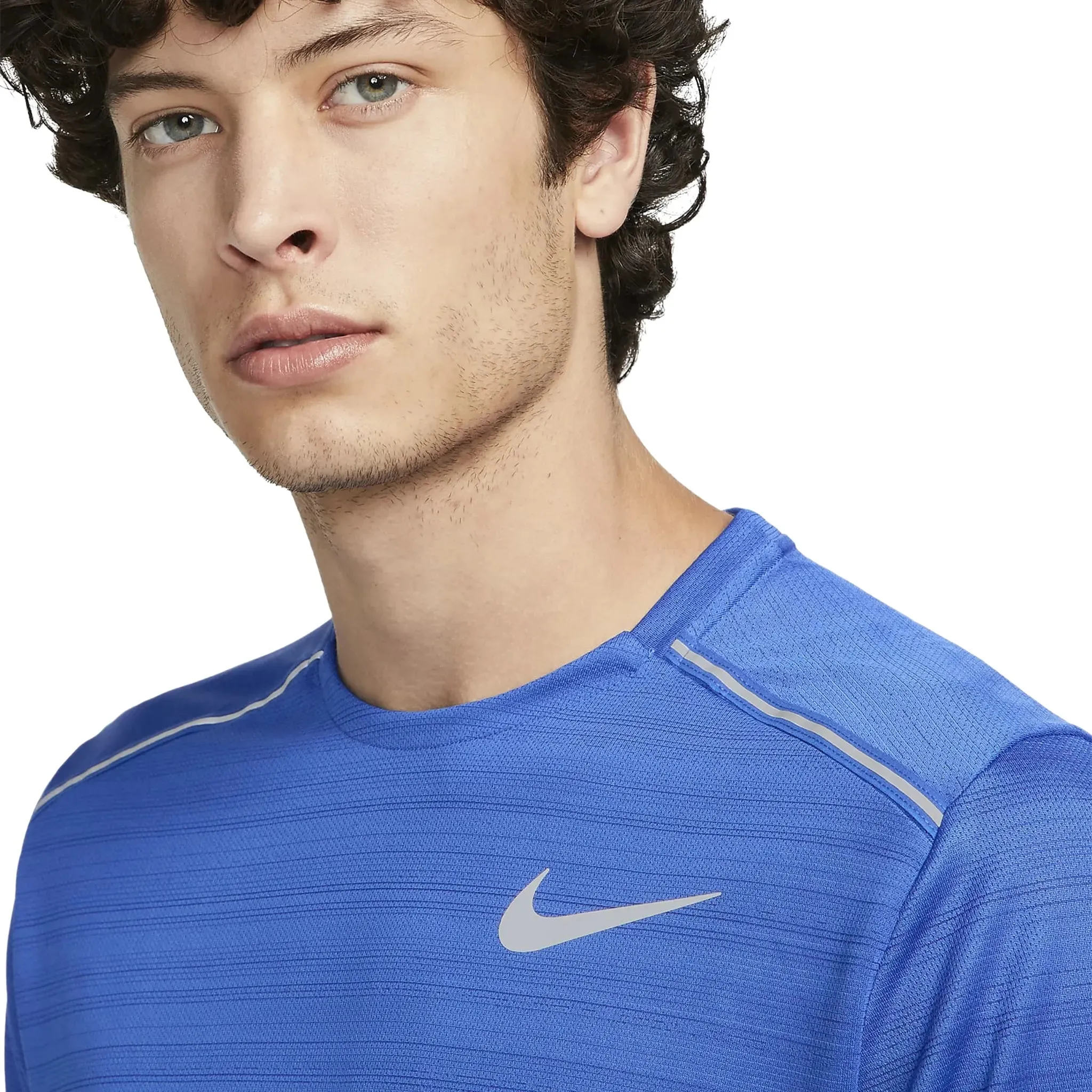 Nike Dri-FIT 1.0 Blue Miler Running T Shirt