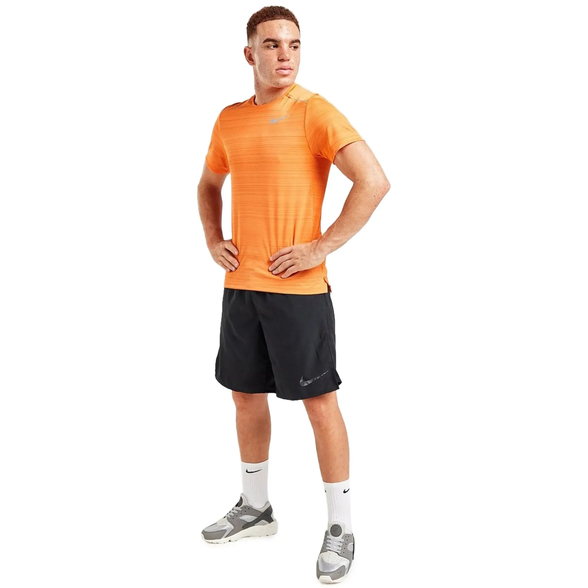 Nike Dri-FIT 1.0 Orange Miler Running T Shirt