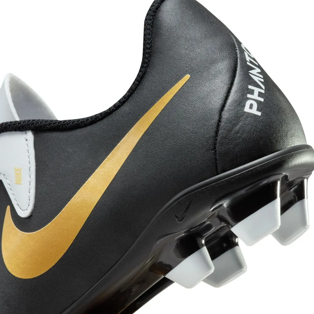 Nike Phantom GX II Club FG Jnr Football Boots (White/Black/Metallic Gold)