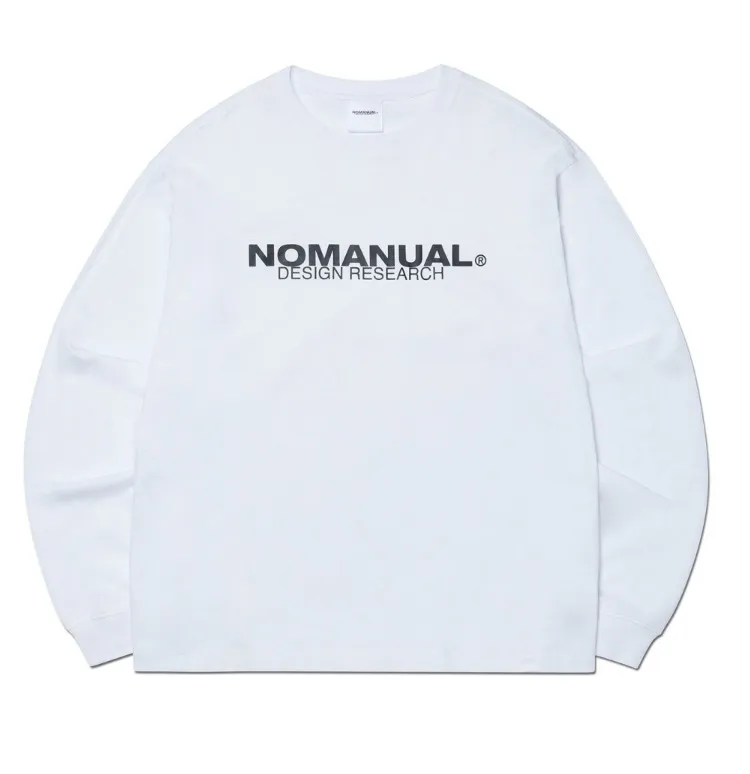 NOMANUAL  |Unisex Street Style Long Sleeves Plain Cotton