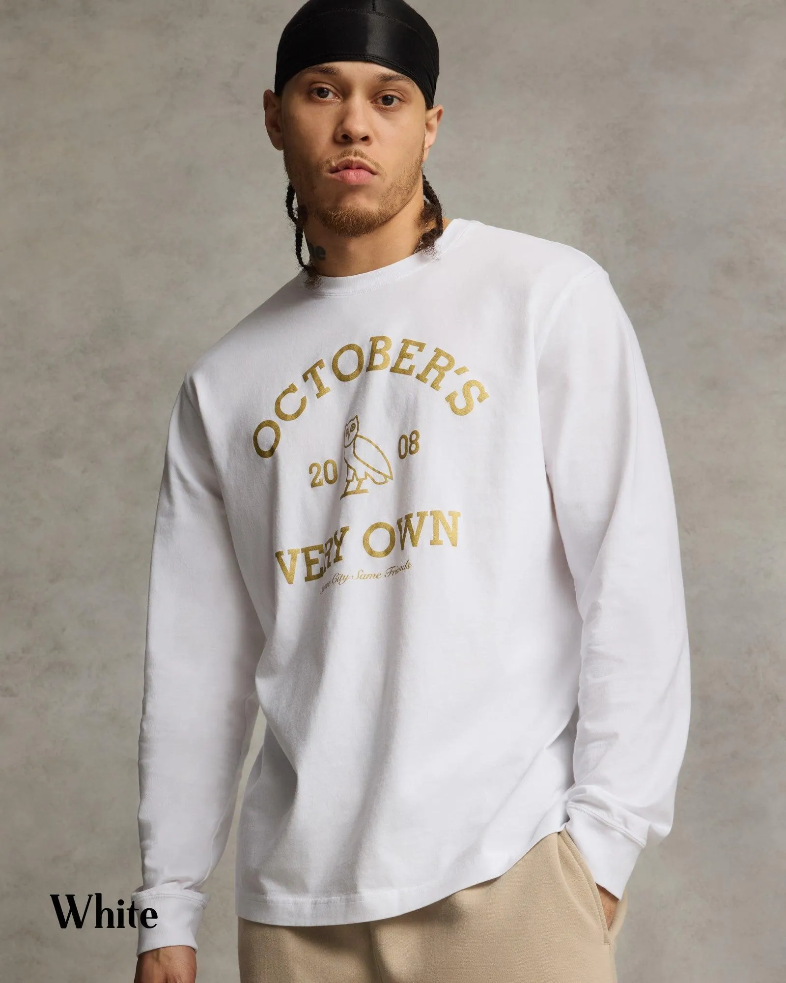 OCTOBERS VERY OWN  |Street Style Long Sleeves Cotton Long Sleeve T-shirt Logo