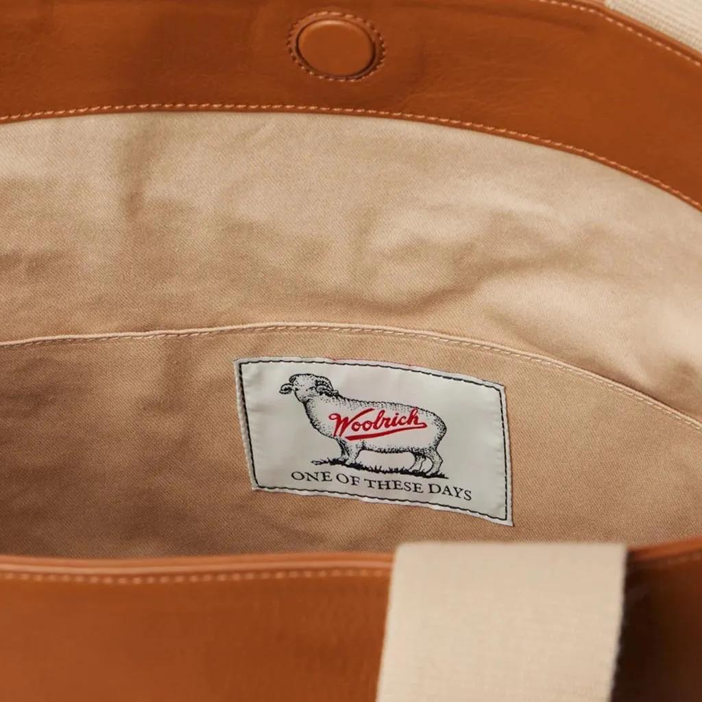 One Of These Days x Woolrich Tote - Brown Leather