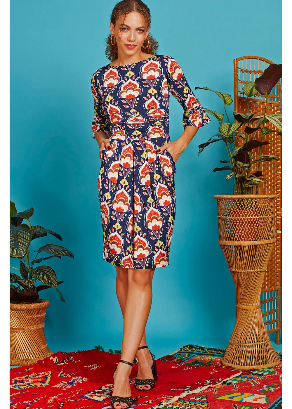 Onjenu Tammy Vega 70's Pencil Dress Multi