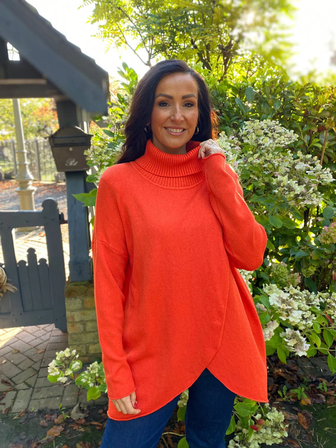 Orange Premium Wrap Over Jumper Darby