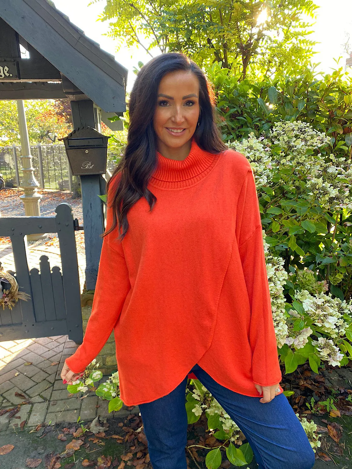 Orange Premium Wrap Over Jumper Darby