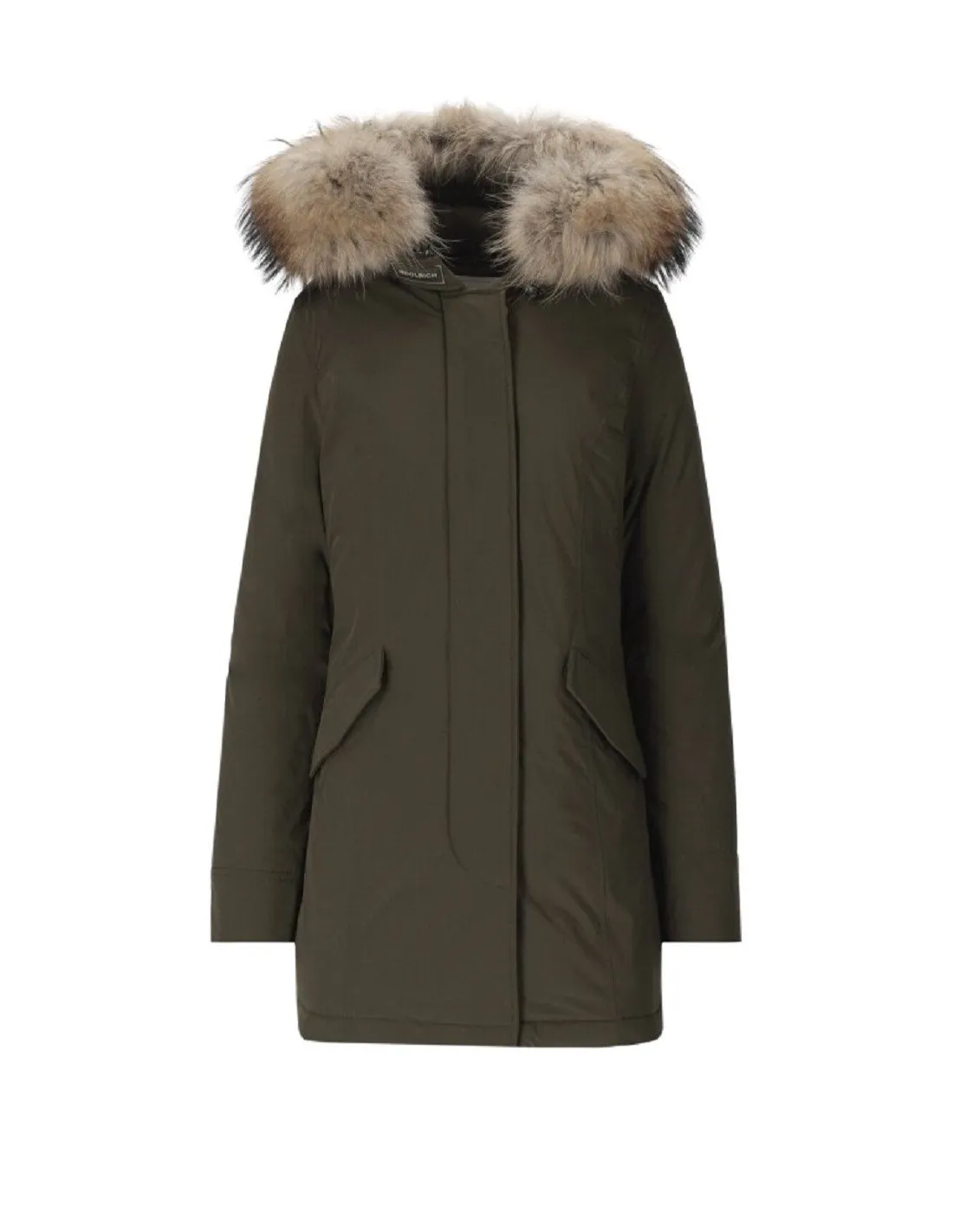 Parka Woolrich donna arctic raccoon cfwwou0538  verde scuro