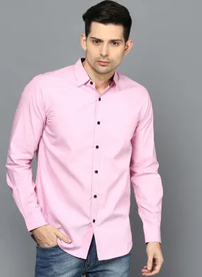 Pastel Pink Button down Shirt with Contrast Buttons