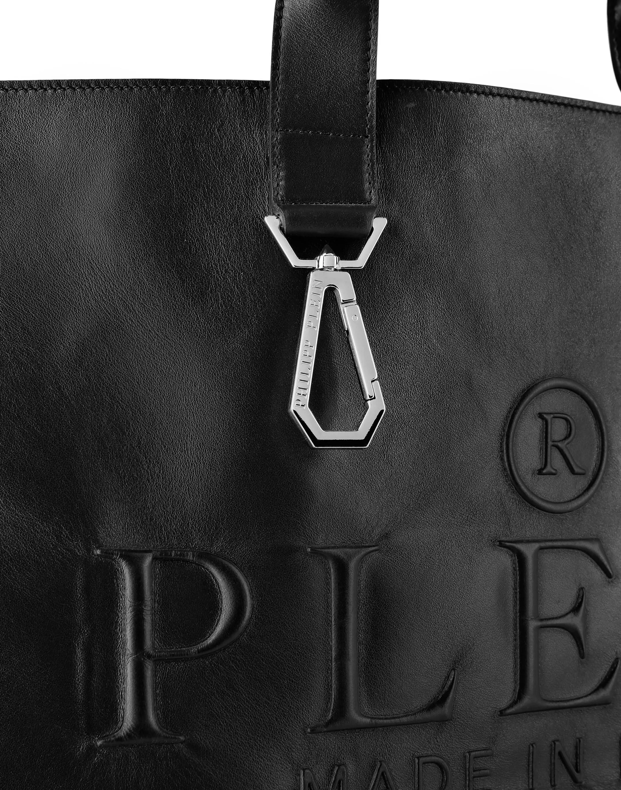 PHILIPP PLEIN Big Leather Tote Bag Iconic Plein