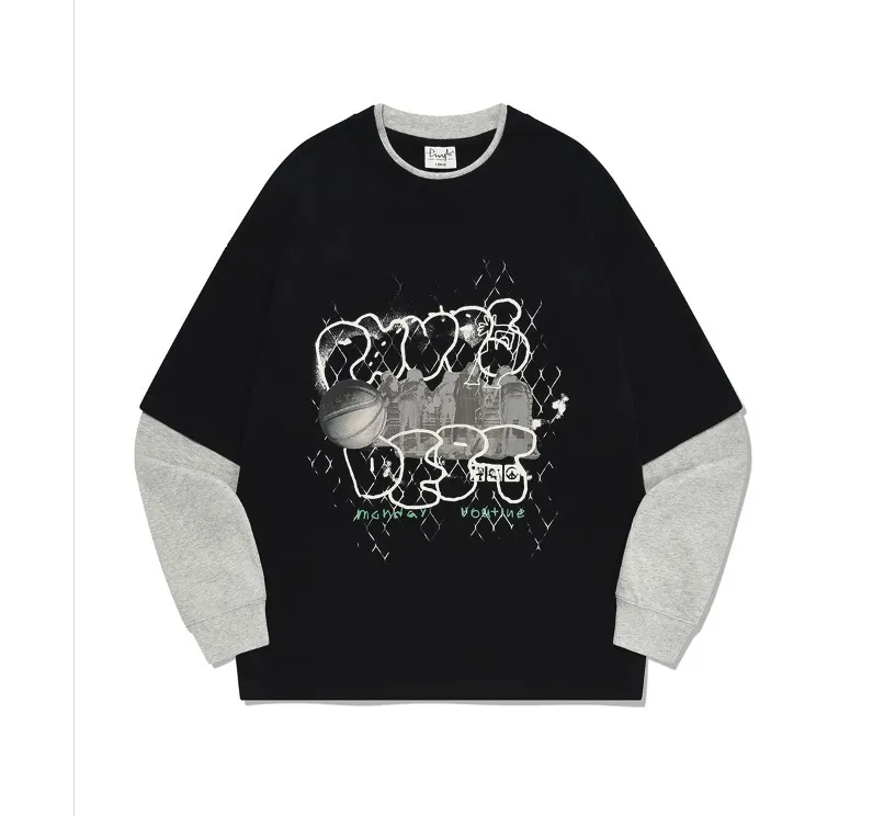 Phyps Department  |Unisex U-Neck Long Sleeves Cotton Oversized