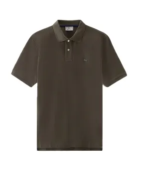 Polo Woolrich uomo Classic PO0048 verde scuro PE23