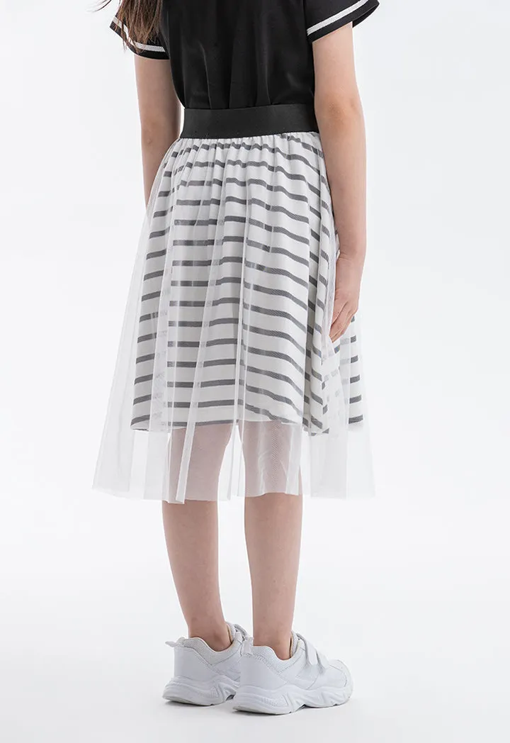 Powerpuff Girls Striped Net Skirt