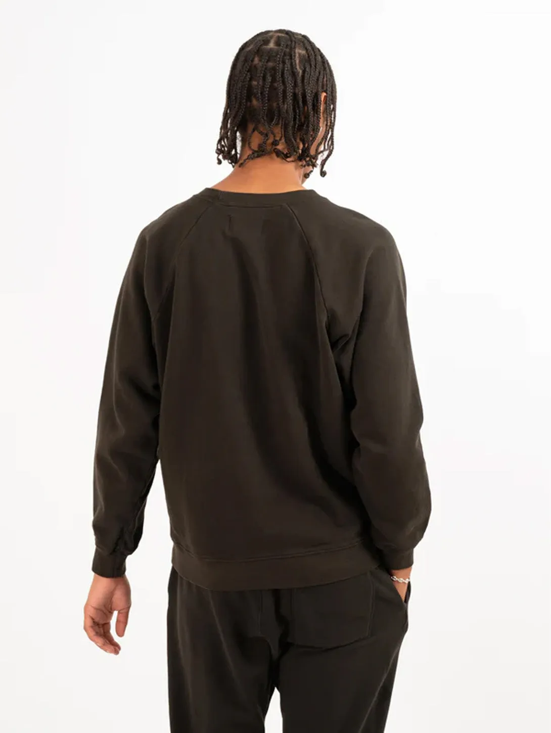 Puff Logo Crew Neck - Faded Black