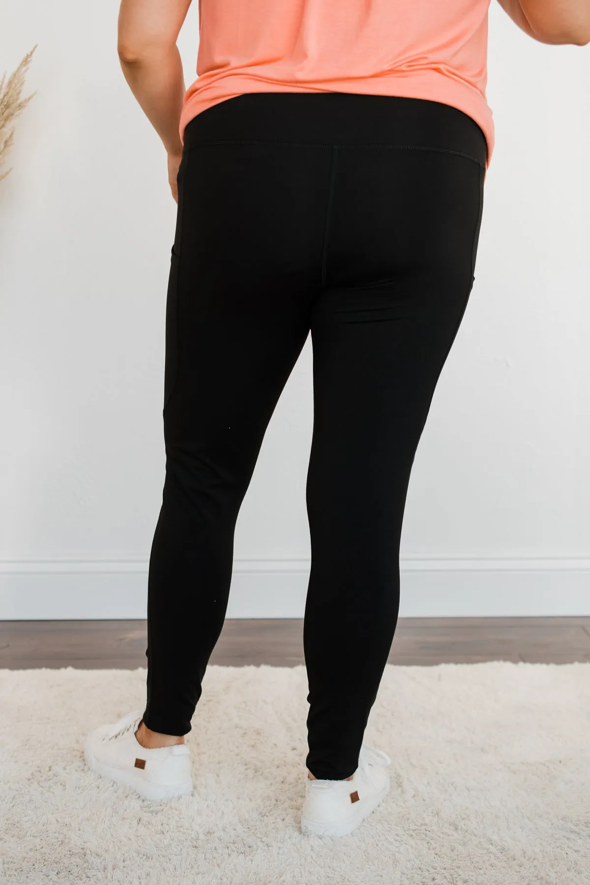 Pulse Basics Jump Right In Athleisure Leggings- Black