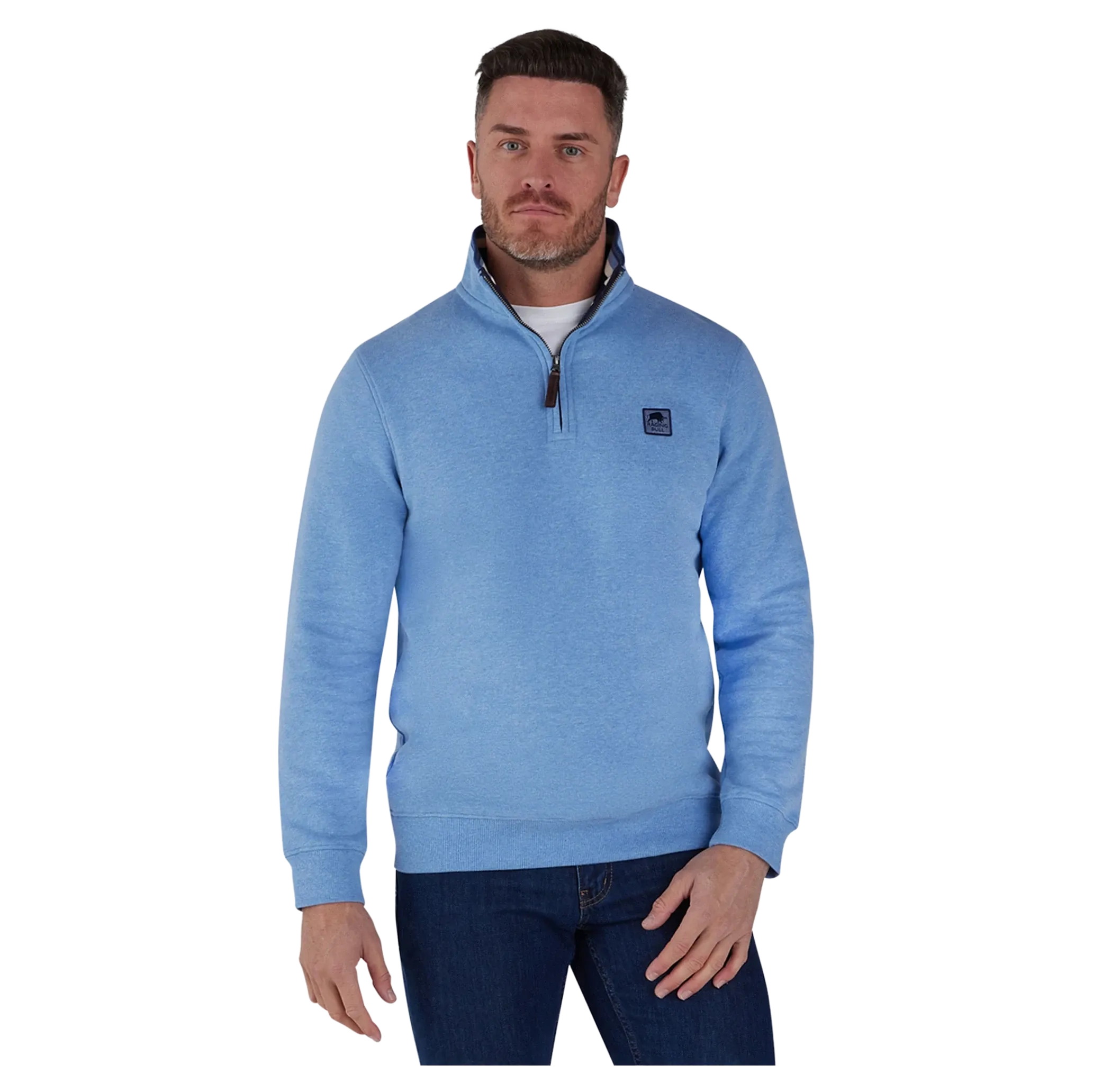 Raging Bull Badge 1/4 Zip Sweater