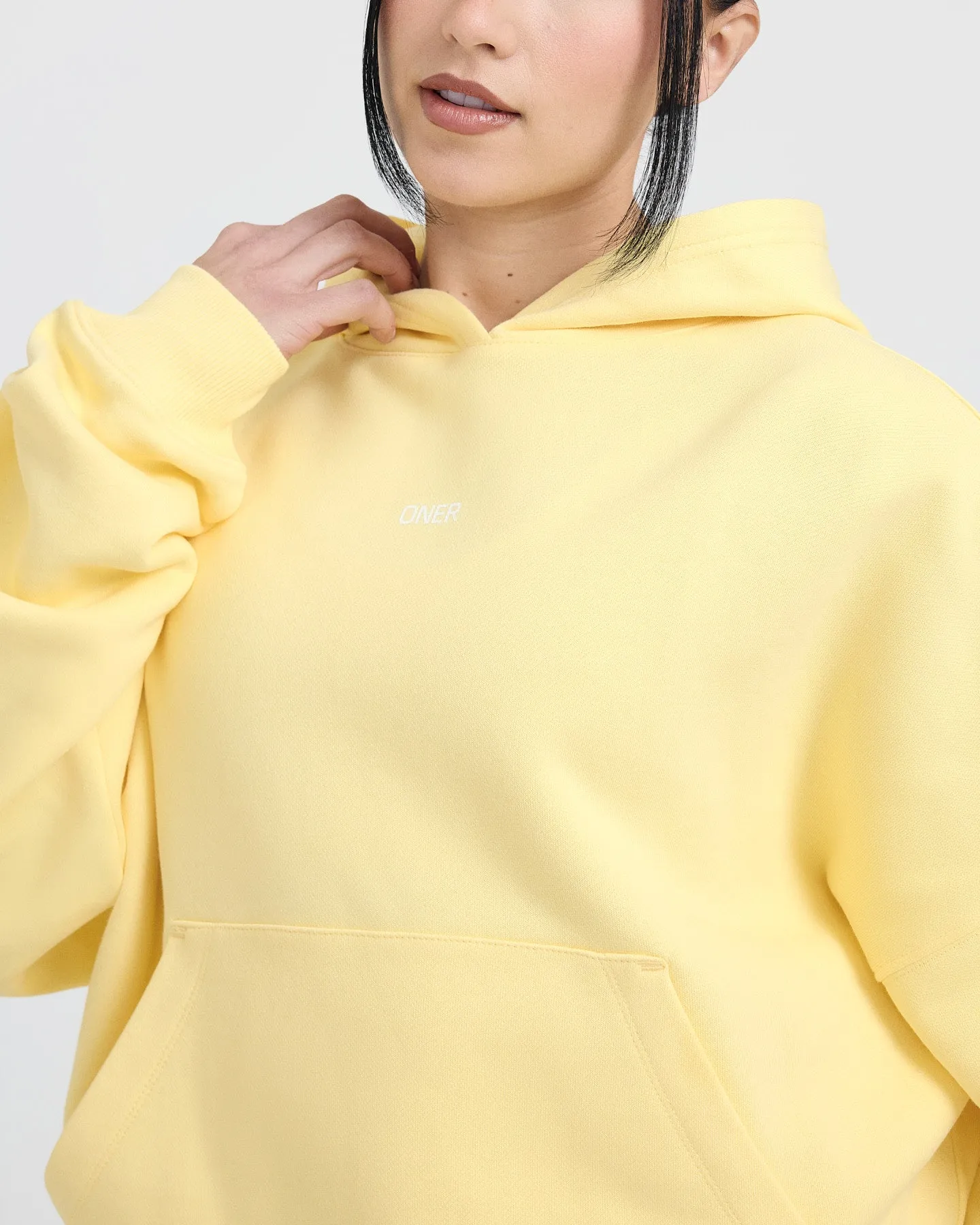 Raising the Bar Graphic Unisex Oversized Hoodie | Sherbert Yellow