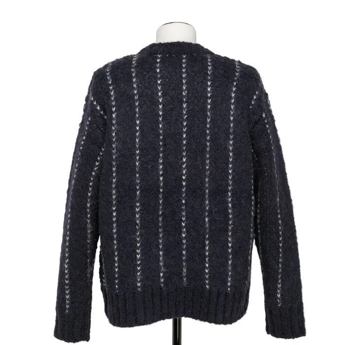 sacai  |Crew Neck Pullovers Unisex Wool Nylon Street Style