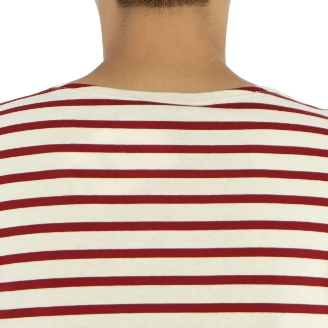 SAINT JAMES  |Stripes Street Style U-Neck Long Sleeves Cotton