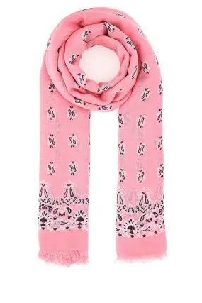 Saint Laurent Paisley Printed Frayed Edge Scarf